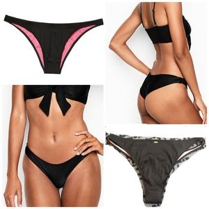 👙VS PINK High Cut Ribbed Bikini Bottoms